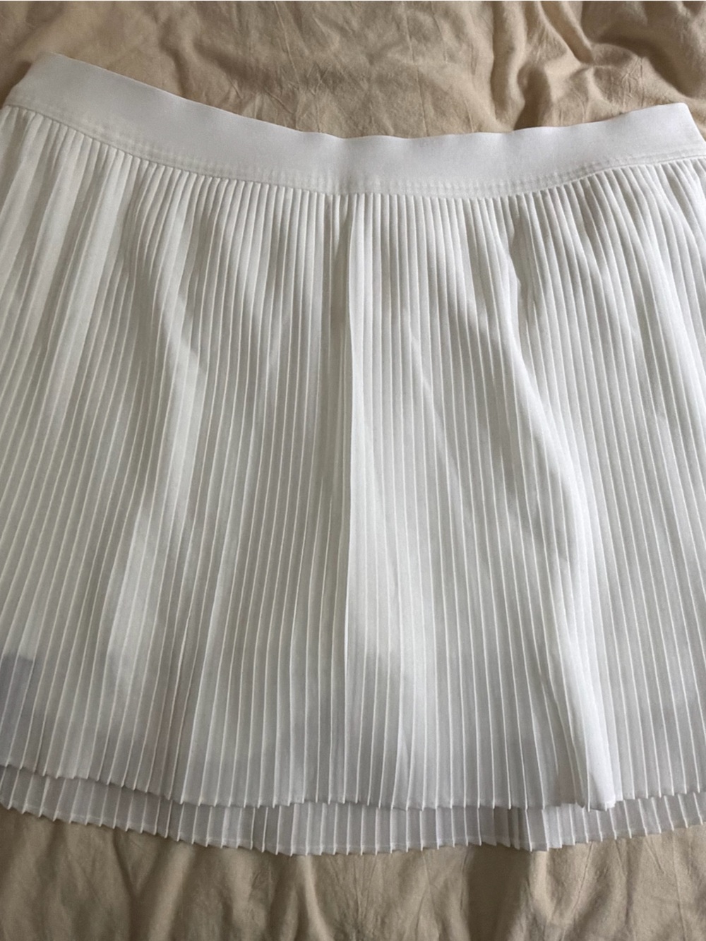 GAP White Pleated Circle Skirt